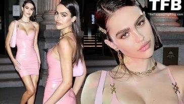 Amelia Gray Hamlin Drops Jaws in a Total Versace Look at Milan Fashion Week on fanspics.com