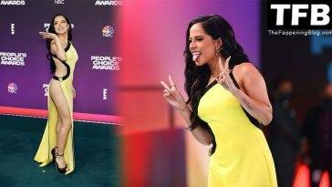 Leggy Becky G Looks Hot in a Yellow Dress at the 2021 E! People 19s Choice Awards on fanspics.com