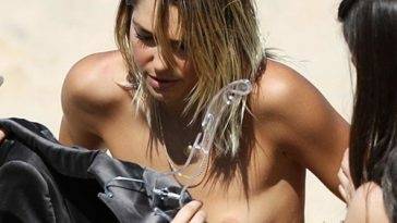 Model Ashley Hart Nude Pierced Tits & Thong On The Set In Sydney on fanspics.com