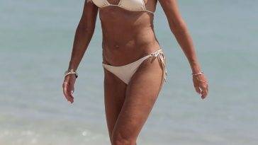 Kelly Bensimon Hits the Beach in Miami on fanspics.com