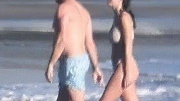 Camila Morrone & Leonardo DiCaprio Enjoy a Morning Swim in Malibu on fanspics.com