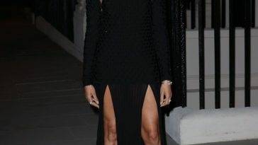 Alesha Dixon Looks Hot in Black as She Attends the British Vogue X Self-Portrait Party in London - Britain on fanspics.com