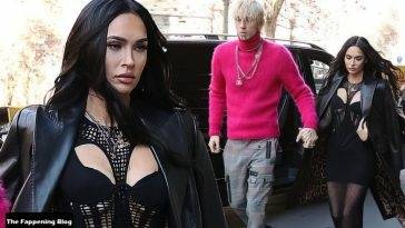 Megan Fox is Seen with Machine Gun Kelly in Milan on fanspics.com