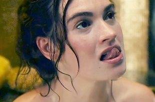 Lily James Nude Scene From "The Pursuit of Love" on fanspics.com