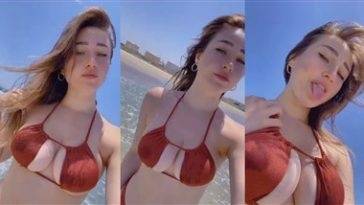 Natalia Fadeev Hot Teasing On Beach Video  on fanspics.com