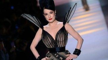 Dita Von Teese Nipples in See Through Dress on fanspics.com