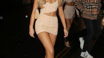 Amber Woods Flaunts Her Sexy Tits & Legs in London on fanspics.com