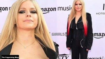 Avril Lavigne Flaunts Her Sexy Boobs at Variety 19s 2021 Music Hitmakers Brunch in LA on fanspics.com