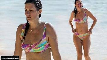 Rhea Durham Relaxes at Sandy Lane Hotel’s Beach in St. James Parish on fanspics.com