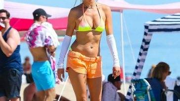 Alessandra Ambrosio Shows Off Her Slender Figure on the Beach (119 New Photos) on fanspics.com