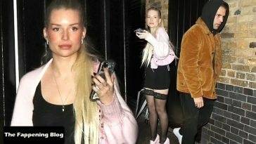 Lottie Moss and a Mystery Man are Seen Leaving The Chiltern Firehouse in London on fanspics.com