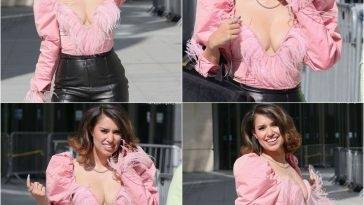 Raye Makes a Busty Appearance in a Flamingo Pink Feathered Top on the Hottest Day in London (38 New Photos) on fanspics.com