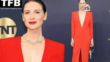 Caitriona Balfe Stuns as She Goes Braless at SAG Awards on fanspics.com