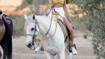 Joy Corrigan is Pictured Taking a Horseback Ride in in Cabo San Lucas on fanspics.com