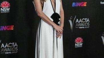 Braless Phoebe Tonkin Looks Sexy at the AACTA Awards in Sydney on fanspics.com