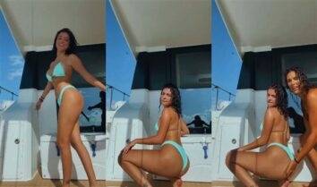 Malu Trevejo Topless Bikini Thong Twerking Video Leaked on fanspics.com