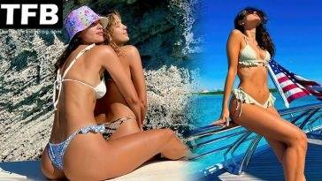 Eiza Gonzalez Displays Gorgeous Body in Sexy Tiny Bikinis on fanspics.com