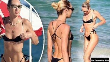 Candice Swanepoel & Martha Graeff Hit the Beach in Miami on fanspics.com