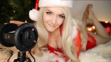 KittyKlaw ASMR Santa Girl Licking, Mouth Sounds, Triggers Patreon Video on fanspics.com
