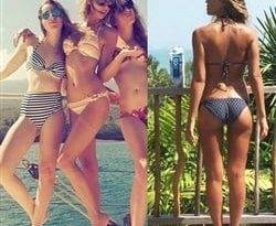 Taylor Swift's Legs vs. Jessica Alba's Thigh Gap Bikini Battle on fanspics.com