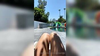 Angelawhite hang by the pool with me check out my brazzers ig take on fanspics.com