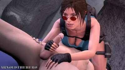Classic Lara Croft handjob (Arnoldthehero) [Tomb Raider] on fanspics.com