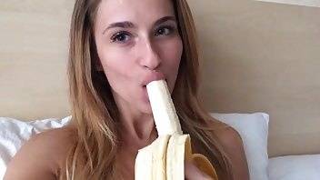 Cara Mell eats banana premium free cam snapchat & manyvids porn videos on fanspics.com