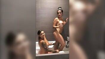 Lena The Plug ? Lesbian bathtub dildo fuck ? Premium Snapchat Leak on fanspics.com