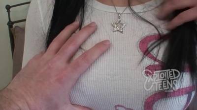 18 yr old amateur teen stars in this POV sex video on fanspics.com