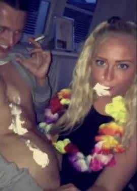 Swedish teen sucking off boy at a party - Sweden on fanspics.com