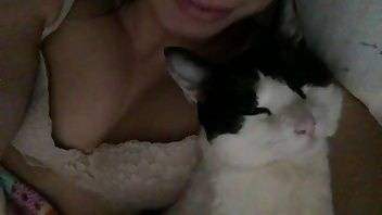 Aidra Fox and her cat premium free cam snapchat & manyvids porn videos on fanspics.com