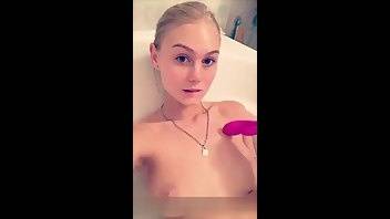 Nancy Ace pink dildo bathtub pleasure snapchat premium on fanspics.com