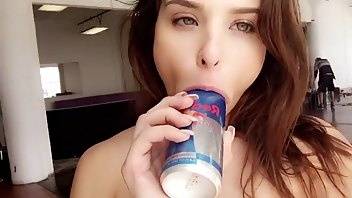 Leah Gotti sucks a can of Red Bull premium free cam snapchat & manyvids porn videos on fanspics.com