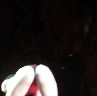 Miley Cyrus playing with her juicy little ass ?? on fanspics.com