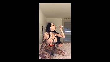 Celine Centino sexy black lingerie masturbation on bed snapchat premium porn videos on fanspics.com