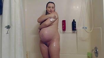 Lanna Amidala 35 weeks pregnant shower head cum xxx premium porn videos on fanspics.com