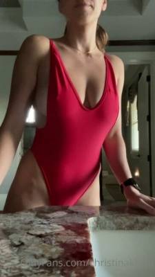 Christina Khalil Bathing Suit Strip Onlyfans Video Leaked on fanspics.com