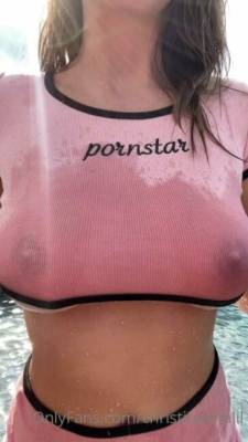 Christina Khalil Nude Wet T-shirt Strip Onlyfans Video Leaked on fanspics.com