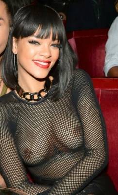 Rihanna Nude Sheer See Through Dress Nip Slip Photos Leaked - Barbados on fanspics.com