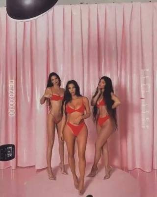 Kylie Jenner Thong Lingerie Skims BTS Video Leaked - Usa on fanspics.com