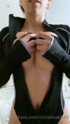 Christina Khalil Unzipping Boob Reveal Onlyfans Video on fanspics.com