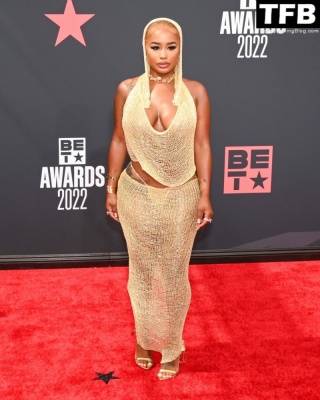 DreamDoll Shows Off Her Sexy Boobs & Booty at the 2022 BET Awards in LA on fanspics.com