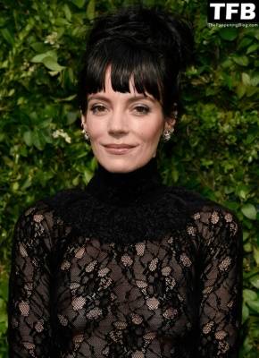 Lily Allen Flashes Her Nude Tits at the 15th Annual Tribeca Festival Artists Dinner on fanspics.com