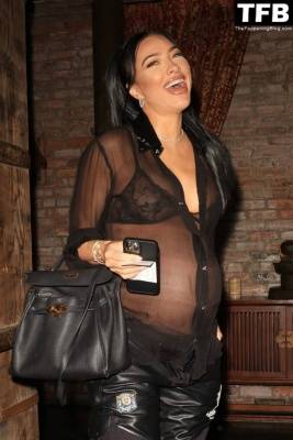 Bre Tiesi Beams with Happiness as She Steps Out to Dinner in LA on fanspics.com