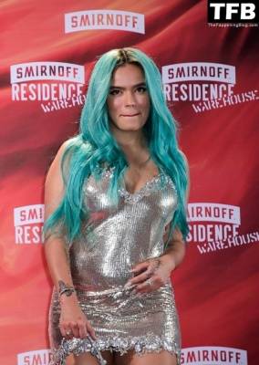 Karol G Flaunts Her Sexy Legs at The Smirnoff Residence Warehouse on fanspics.com