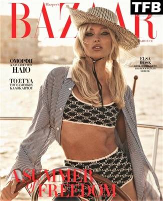Elsa Hosk Sexy Harper’s Bazaar Greece June 2022 Issue - Greece on fanspics.com