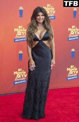 Teresa Giudice Displays Her Deep Cleavage at the 2022 MTV Movie & TV Awards in Santa Monica on fanspics.com