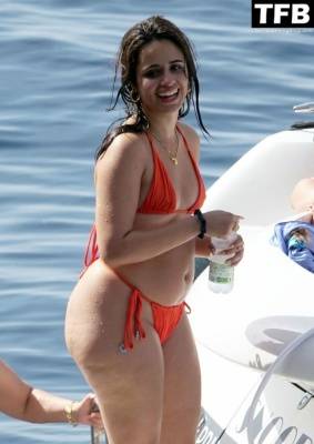 Camila Cabello Flashes Her Ass Crack on Vacation in Capri on fanspics.com