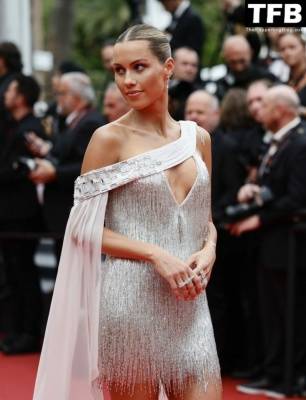 Claire Holt Shows Off Her Sexy Legs at the 75th Annual Cannes Film Festival on fanspics.com