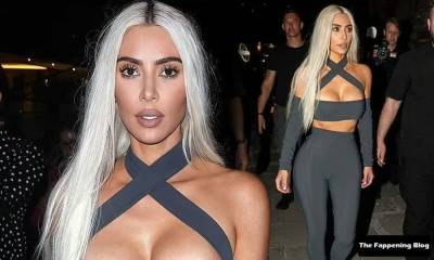 Kim Kardashian Flaunts Her Curves in Portofino on fanspics.com